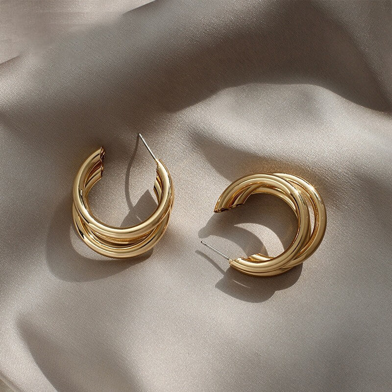 Gold-Plated Hoop Earrings